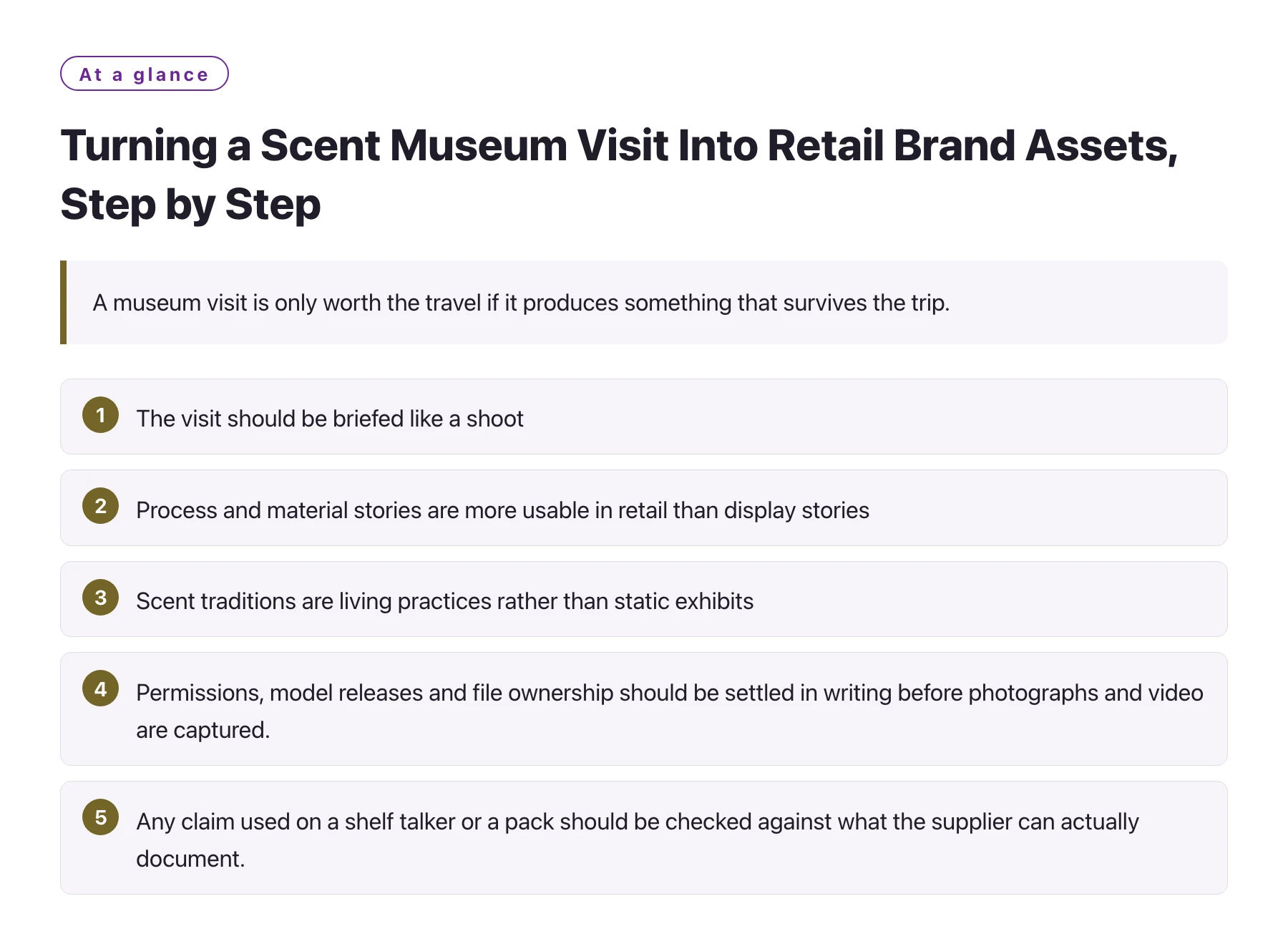 Turning a Scent Museum Visit Into Retail Brand Assets, Step by Step——全文要点速览